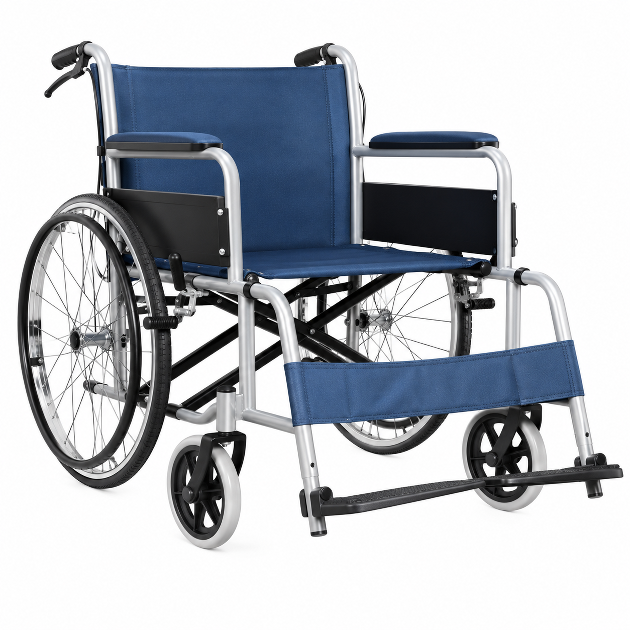 3000HGSLJ Classic Steel Manual Wheelchair with Dual Cross-Brace Frame