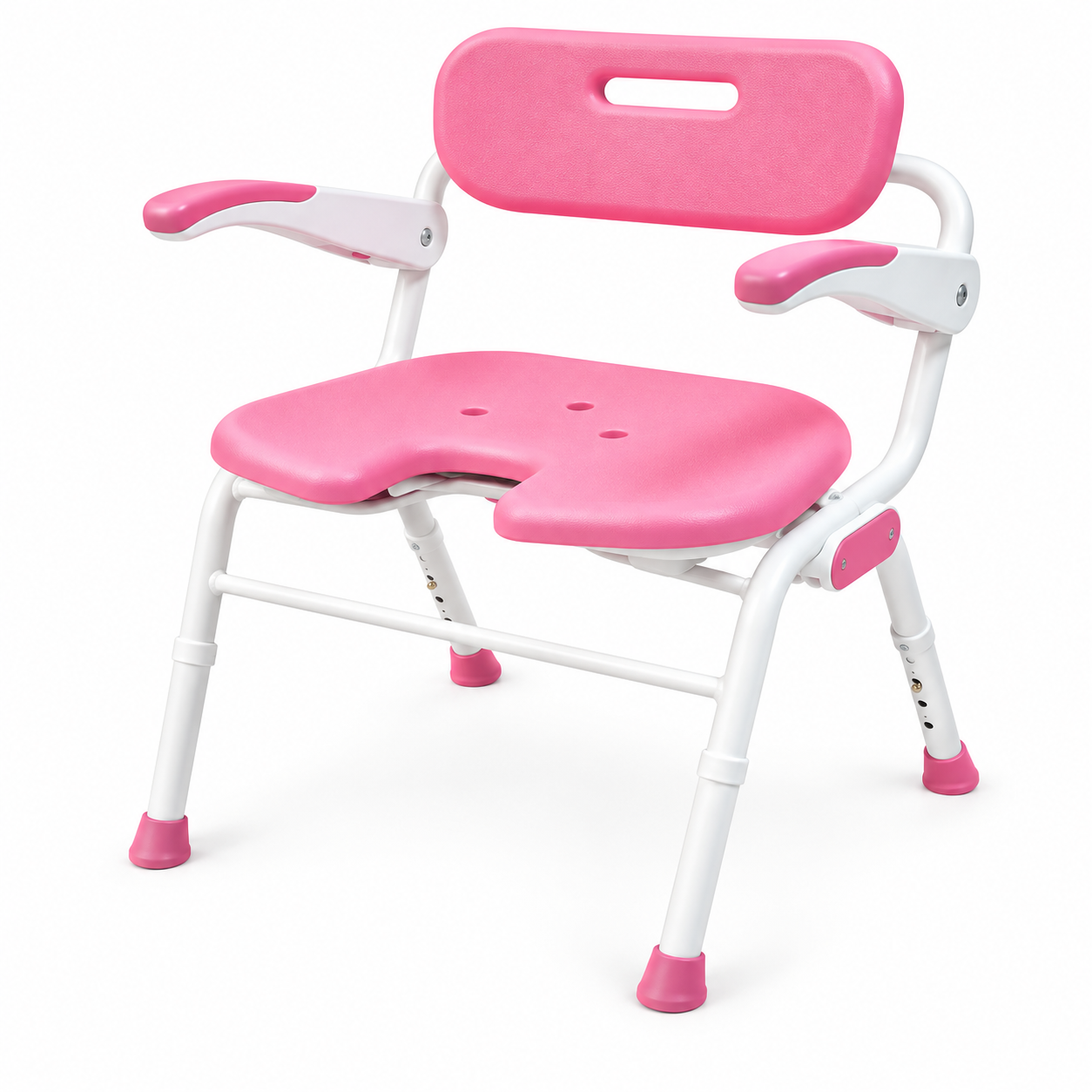 Folding Shower Chair with Armrests and Backrest