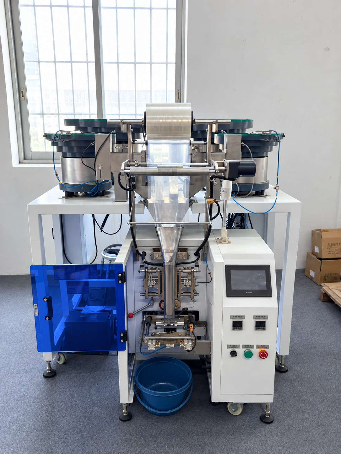 Multi vibratory feeder assembly machine