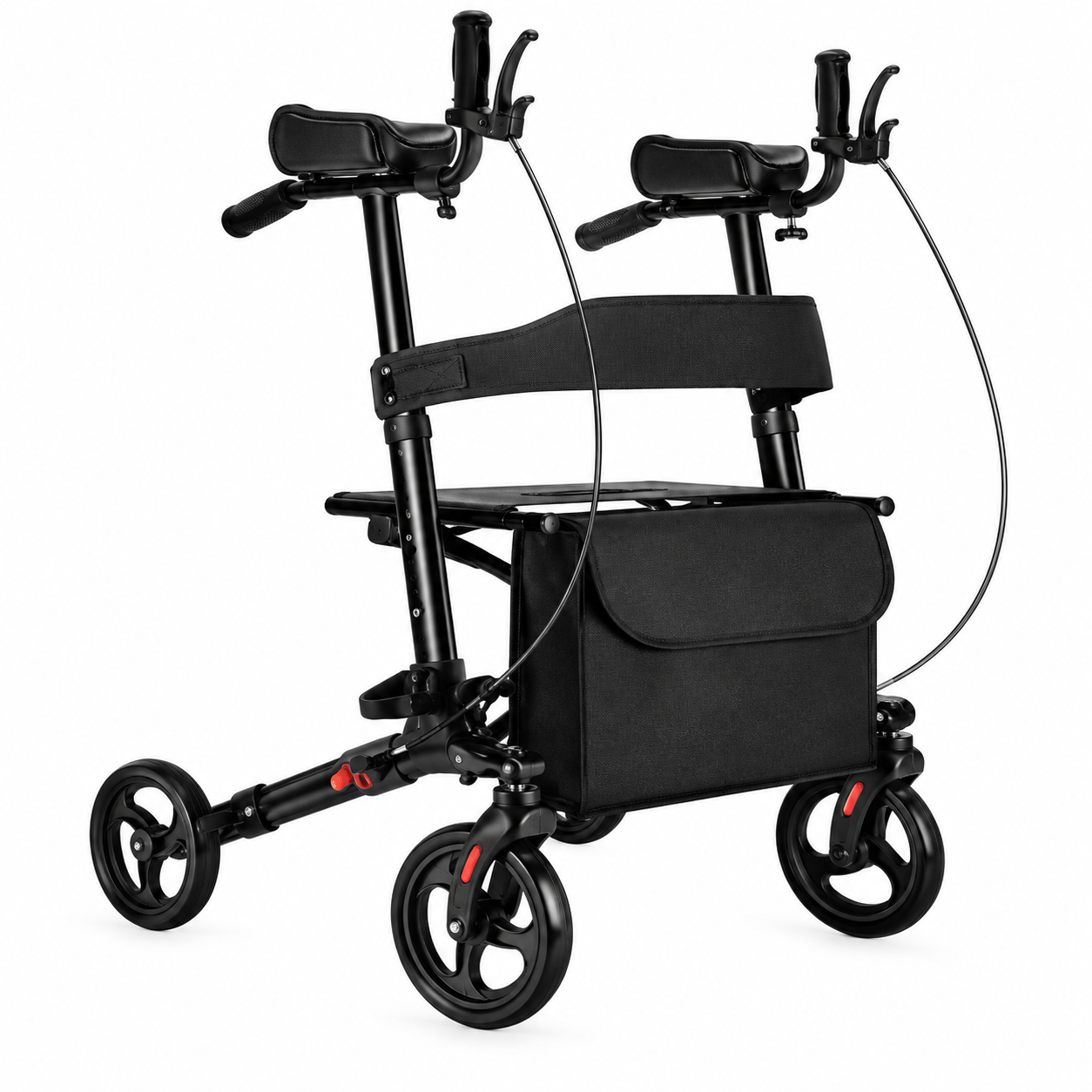 9102AH Aluminum Multifunction Rollator Walker with Forearm Supports