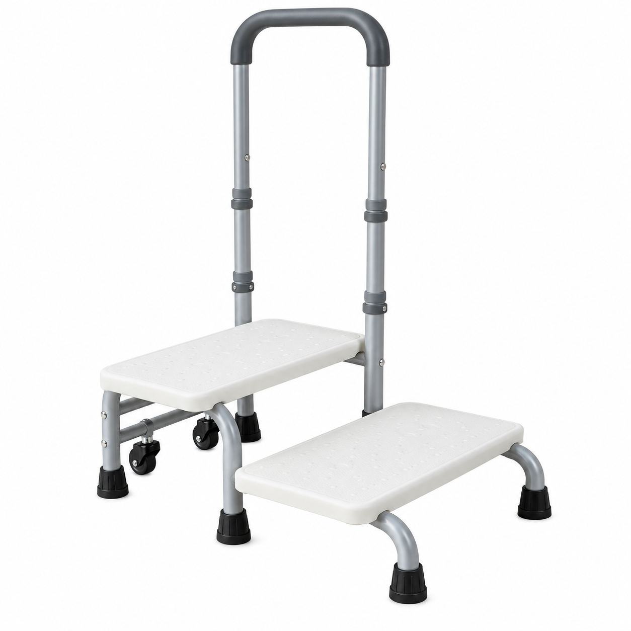 Adjustable Bathroom Step with Handrail
