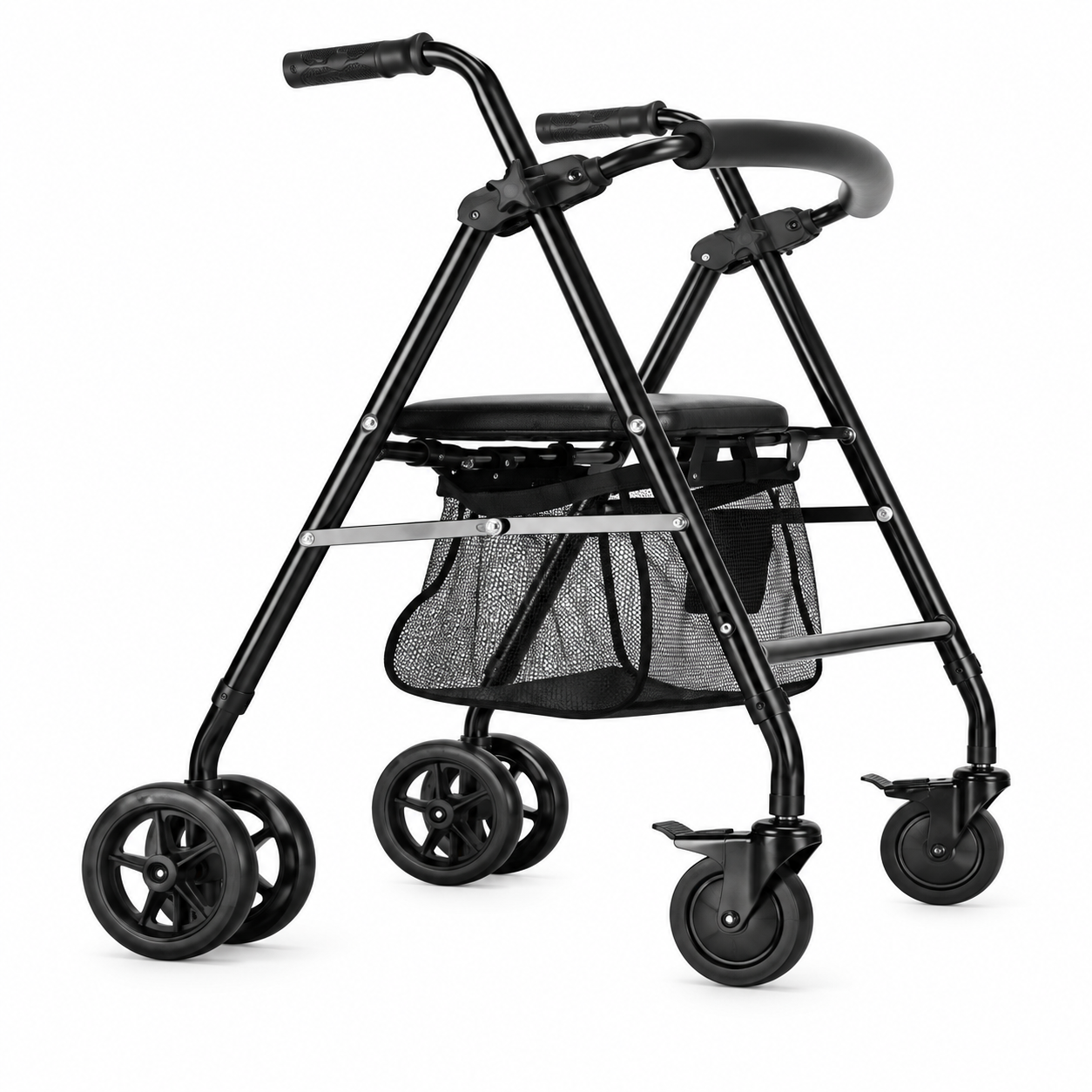 9105WH Aluminum Multifunction Rollator Walker with 6-Wheel Design