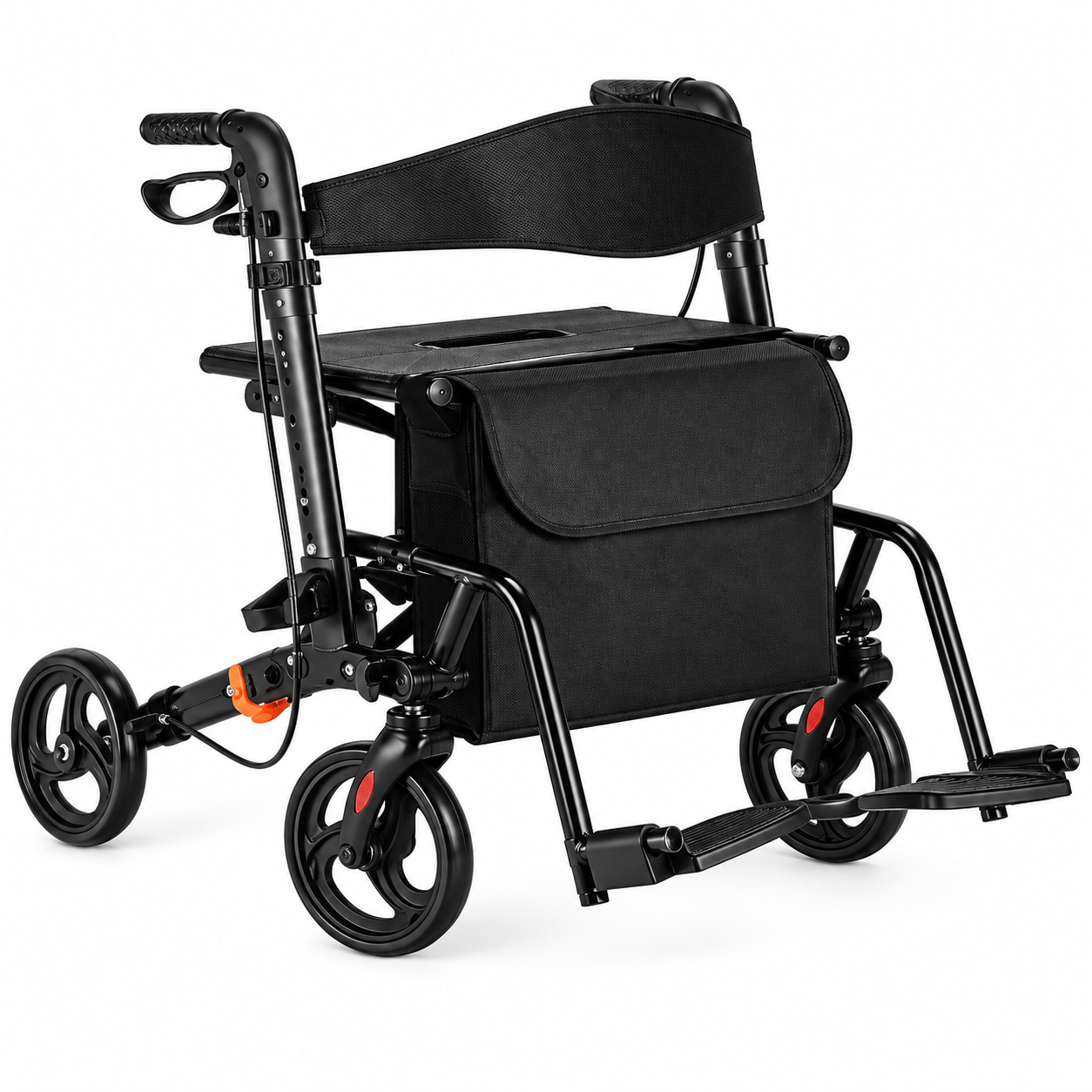 9102BH Aluminum Multifunction Rollator and Transport Chair