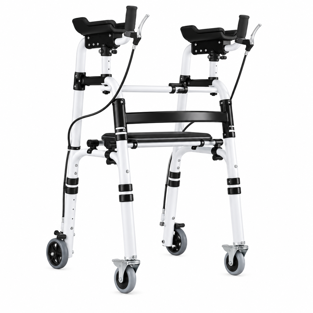 830YJ Dual Forearm Support Walker with Brakes