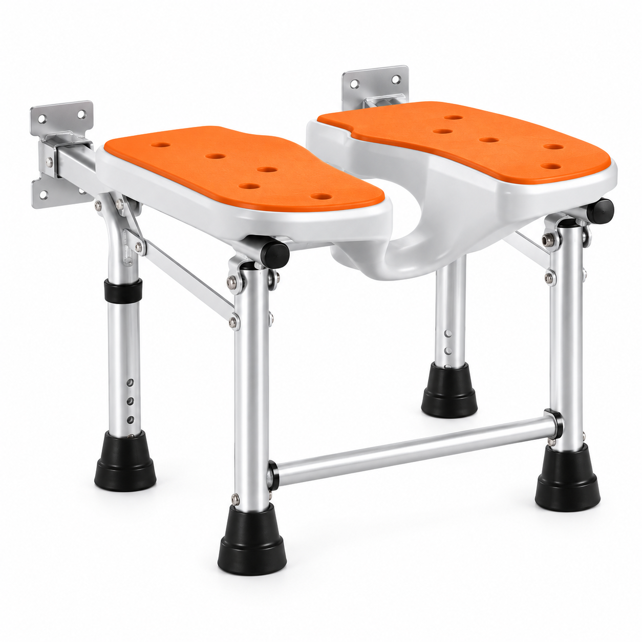 513 Folding Shower Stool with Dual U-Shaped Openings