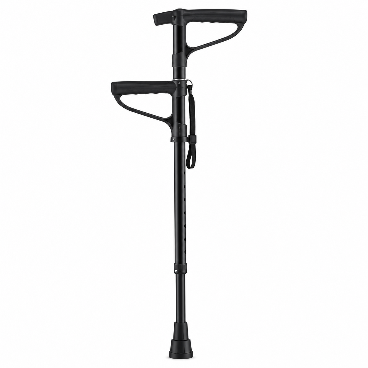812GB Dual-Handle Aluminum Walking Cane with Rotating LED Light